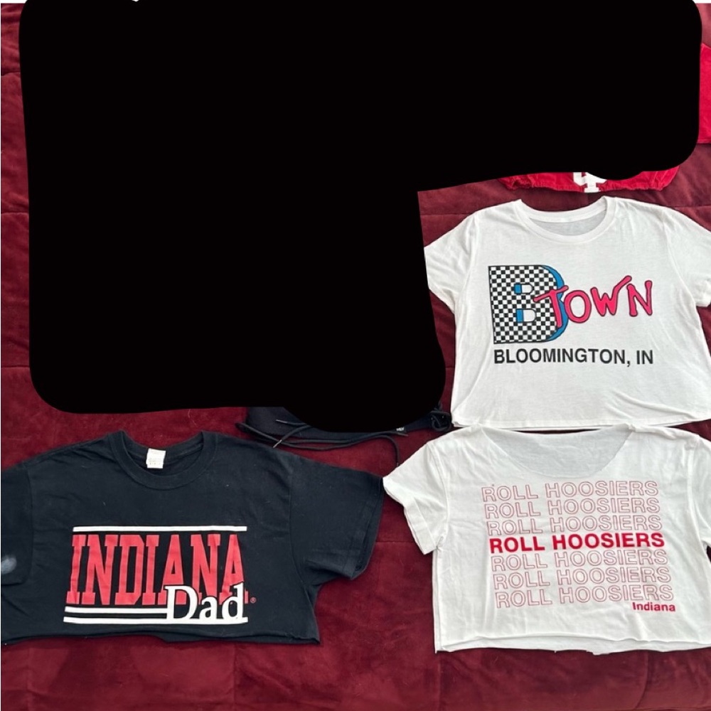 ‼️🔴⚪️IU TAILGATE BUNDLE HOOSIERS INDIANA UNIVERSITY GAMEDAY CROP TOP BUNDLE‼️‼️